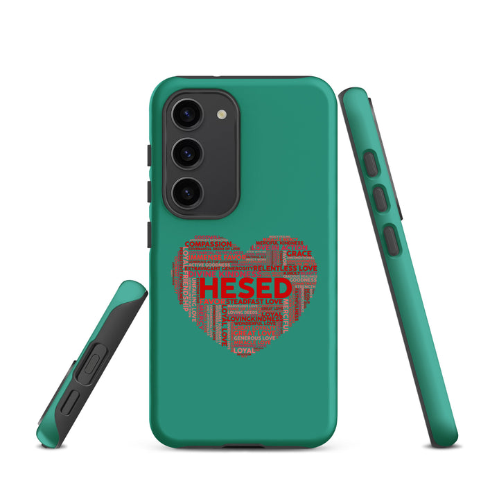 Christian Phone Case Hesed Heart Teal for Samsung® Samsung® Phone Cases   