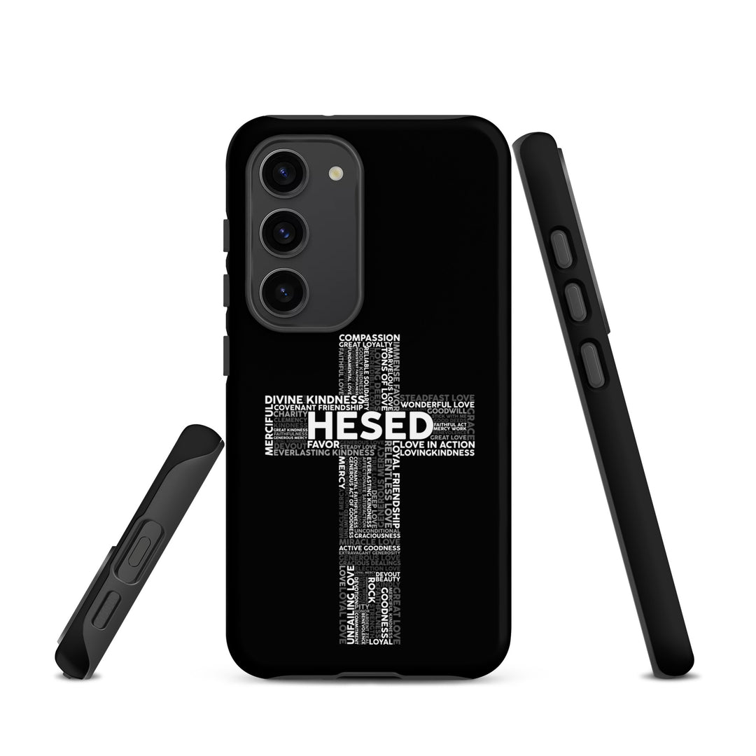 Christian Phone Case Hesed Cross Black for Samsung® Samsung® Phone Cases   