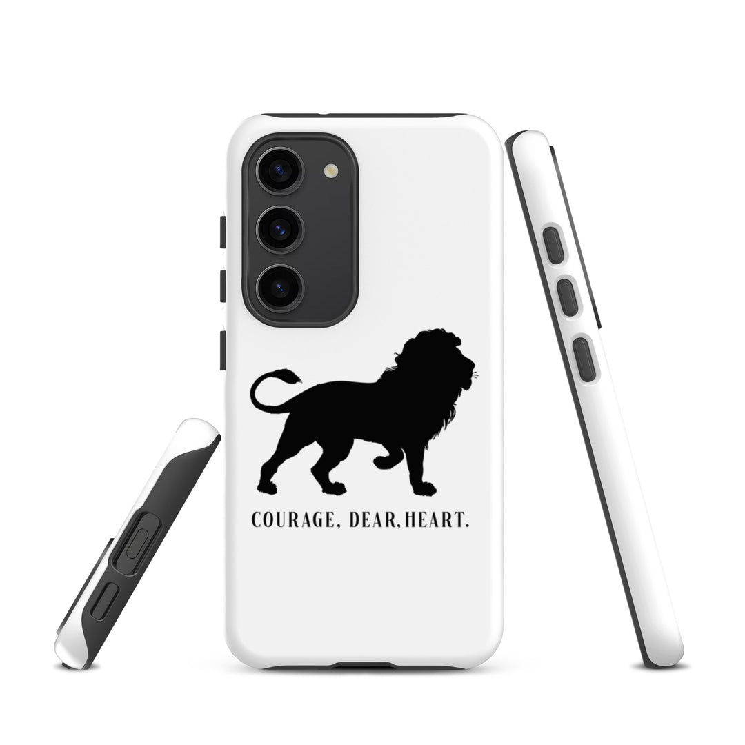 Christian Phone Case Courage Dear Heart White for Samsung® Samsung® Phone Cases   