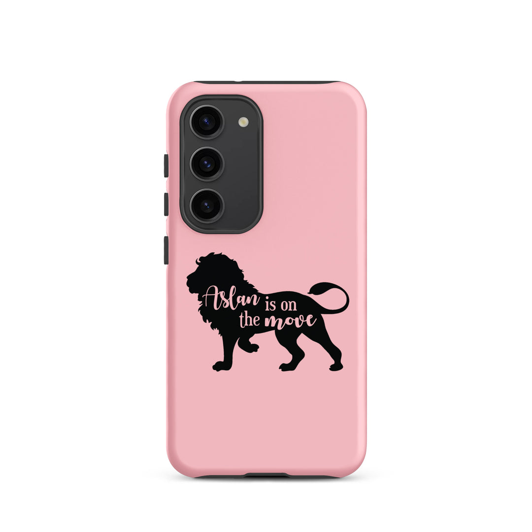 Christian Phone Case Aslan Is On The Move Pink for Samsung® Samsung® Phone Cases Matte Samsung Galaxy S23 