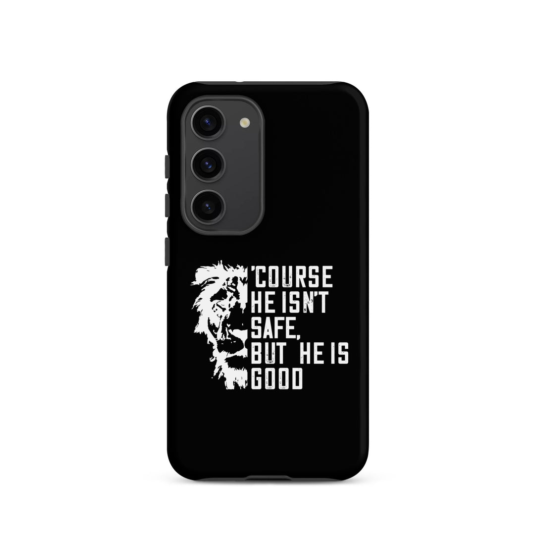 Christian Phone Case Christian Phone 'Course He Isn't Safe Black for Samsung® Samsung® Phone Cases Matte Samsung Galaxy S23 