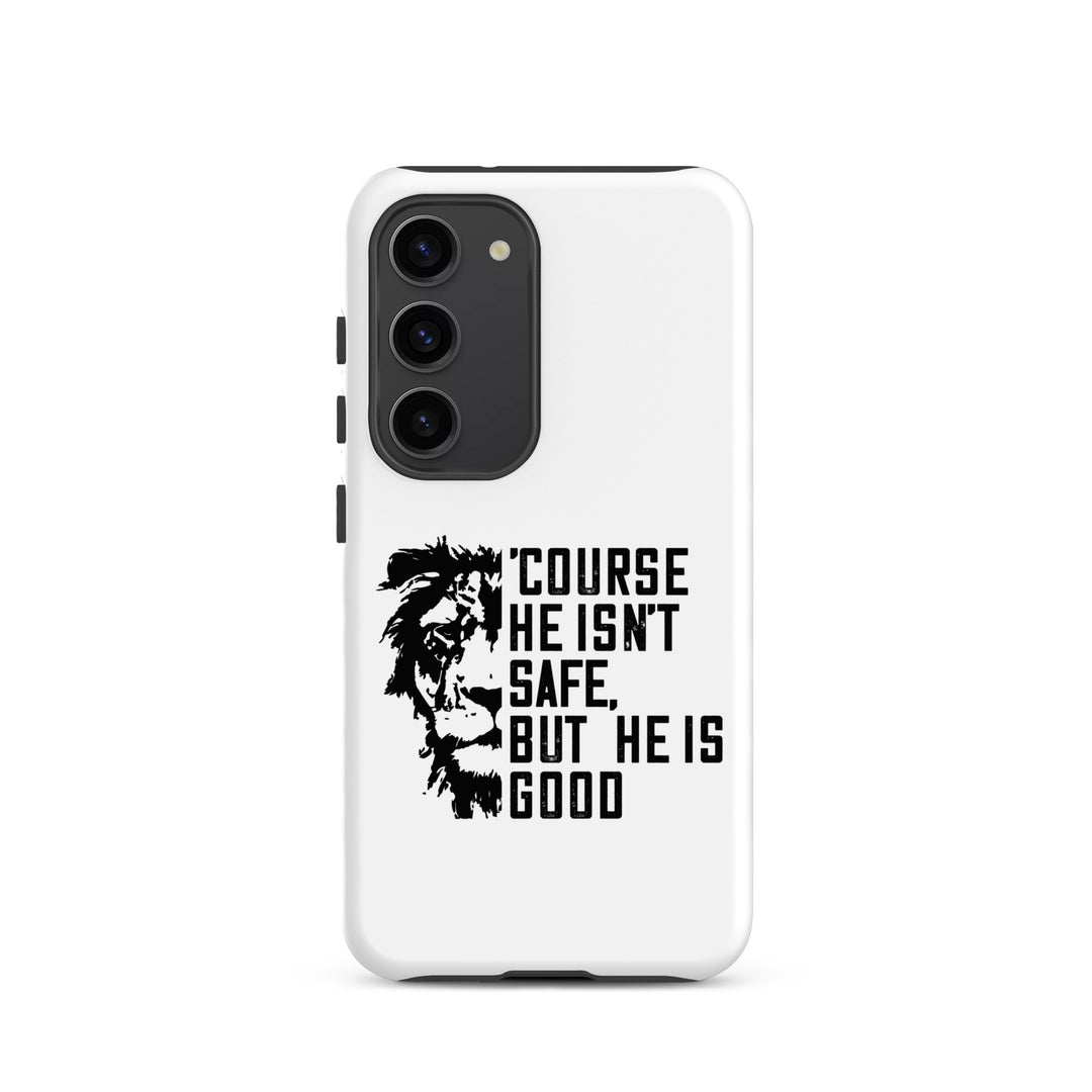 Christian Phone Case 'Course He Isn't Safe White for Samsung® Samsung® Phone Cases Matte Samsung Galaxy S23 