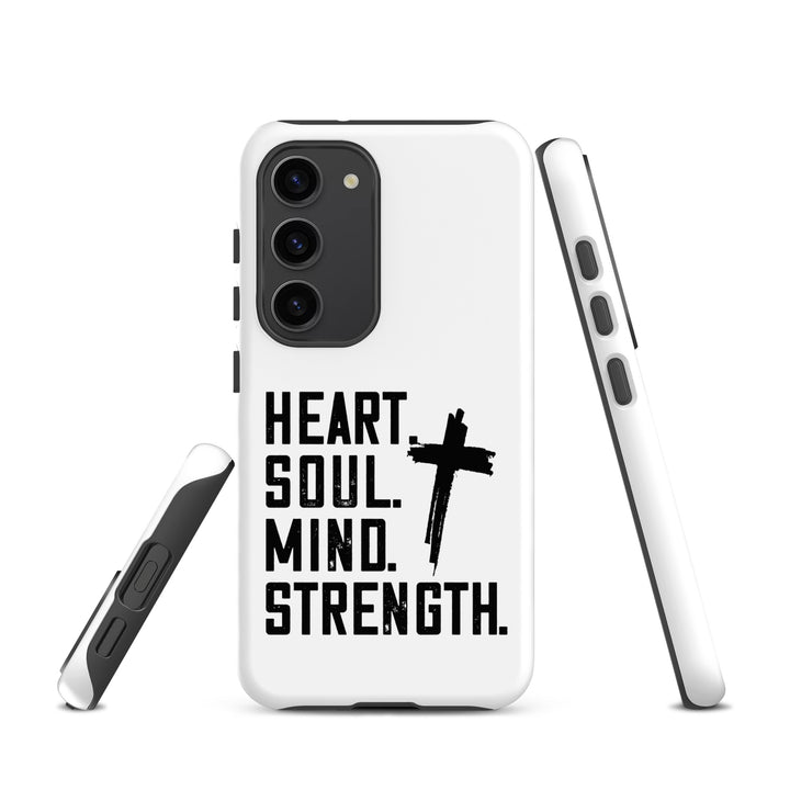 Christian Phone Case Heart Soul Mind Strength White for Samsung® Samsung® Phone Cases   