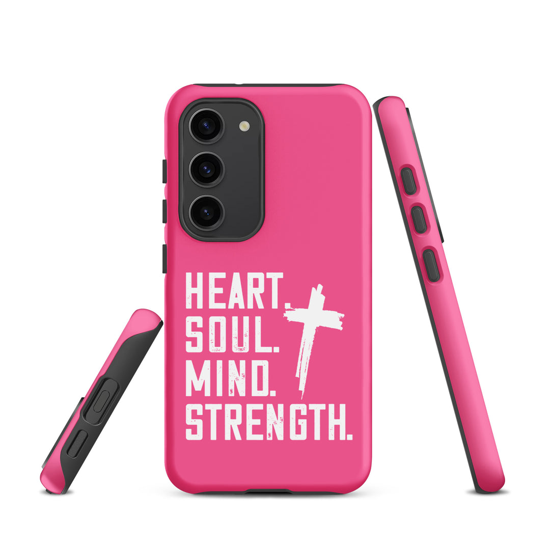 Christian Phone Case Heart Soul Mind Strength Pink for Samsung® Samsung® Phone Cases   