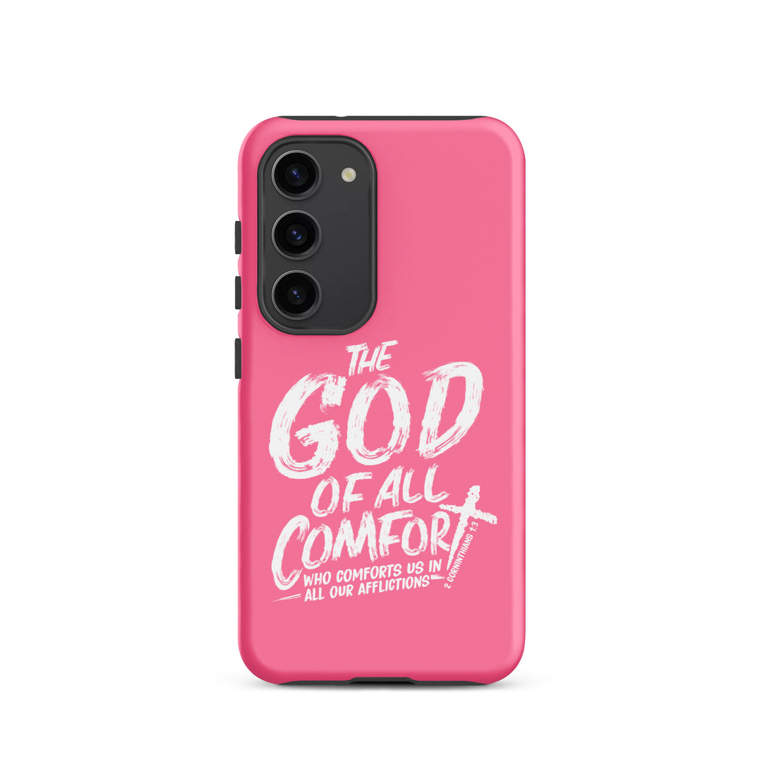 Christian Phone Case God of All Comfort Pink for Samsung® Samsung® Phone Cases Matte Samsung Galaxy S23 