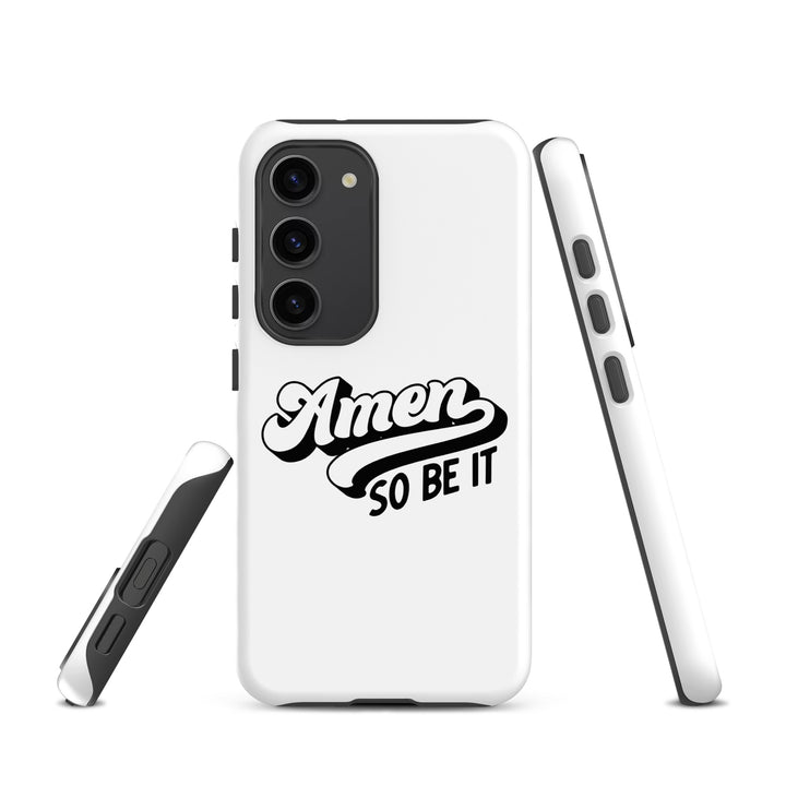 Christian Phone Case Amen So Be It White for Samsung® Samsung® Phone Cases   