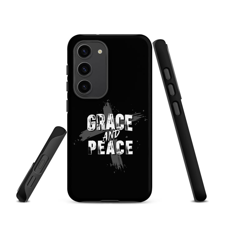 Christian Phone Case Grace and Peace Cross Black for Samsung® Samsung® Phone Cases   