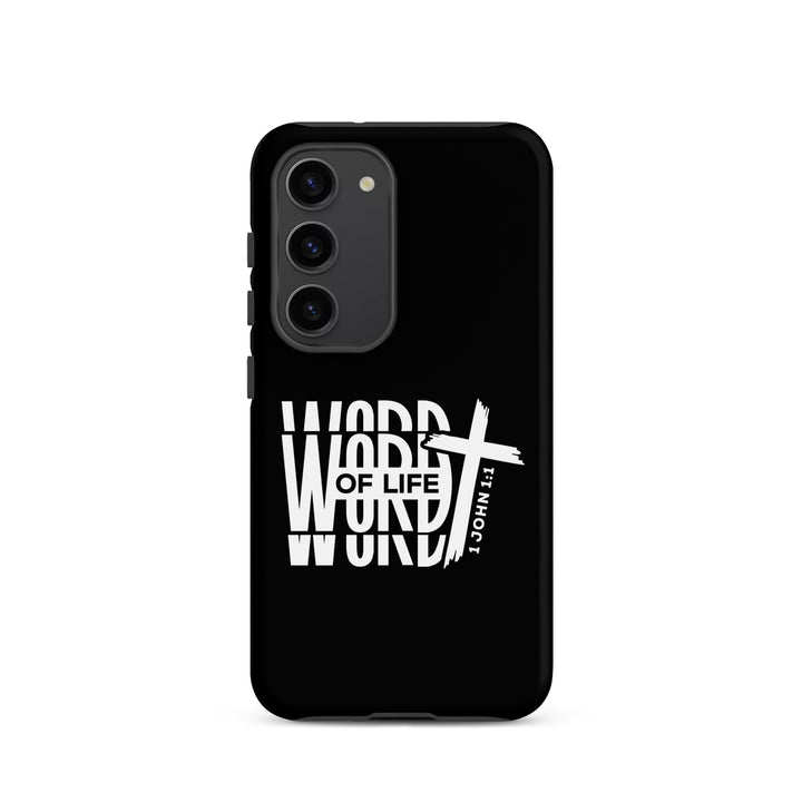 Christian Phone Case Word of Life Cross Black for Samsung® Samsung® Phone Cases Matte Samsung Galaxy S23 