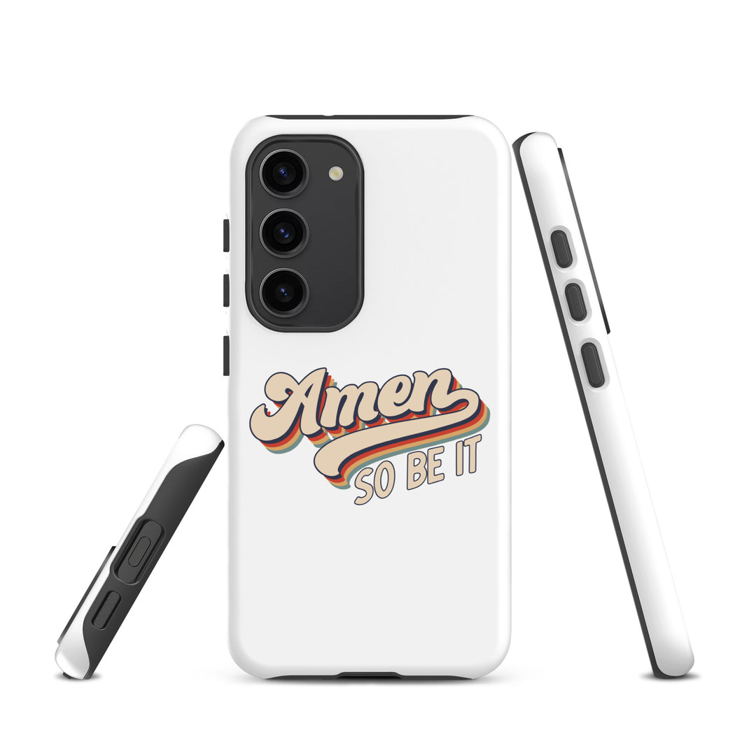 Christian Phone Case Amen So Be It White for Samsung® Samsung® Phone Cases   