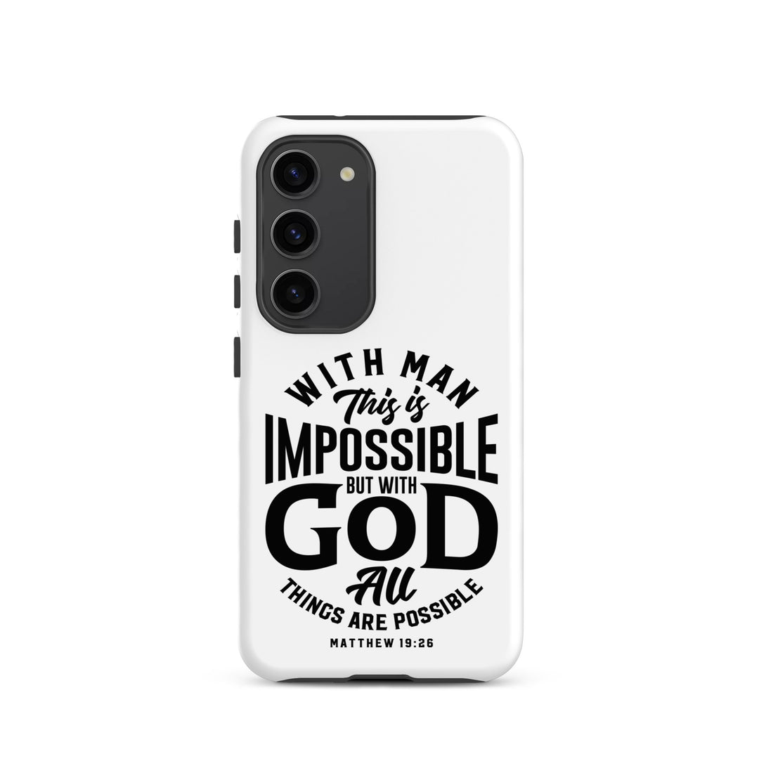 Christian Phone Case All Things Possible White for Samsung® Samsung® Phone Cases Matte Samsung Galaxy S23 