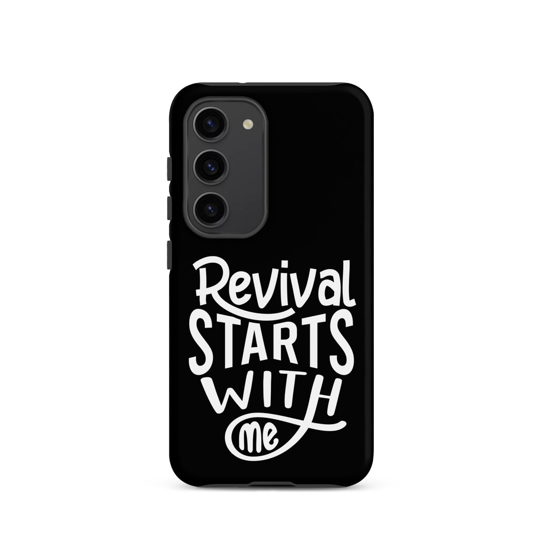 Christian Phone Case Revival Starts With Me Black for Samsung® Samsung® Phone Cases Matte Samsung Galaxy S23 