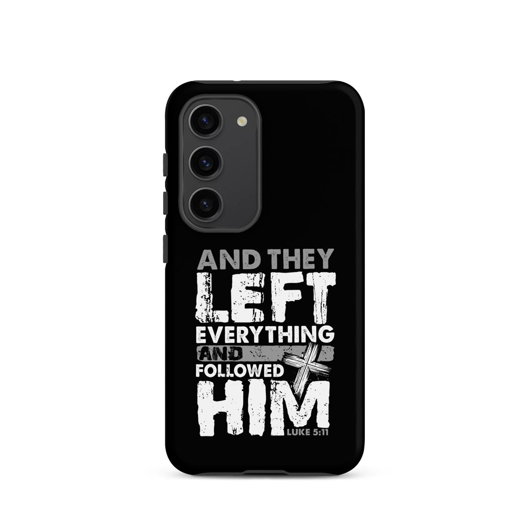 Christian Phone Case Left Everything Cross Black for Samsung® Samsung® Phone Cases Matte Samsung Galaxy S23 