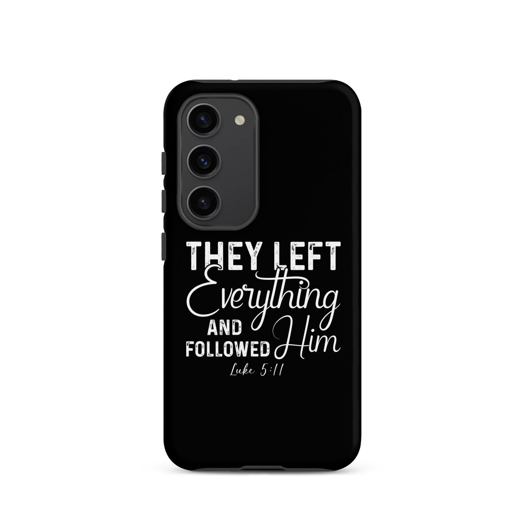 Christian Phone Case Left Everything Black for Samsung® Samsung® Phone Cases Matte Samsung Galaxy S23 