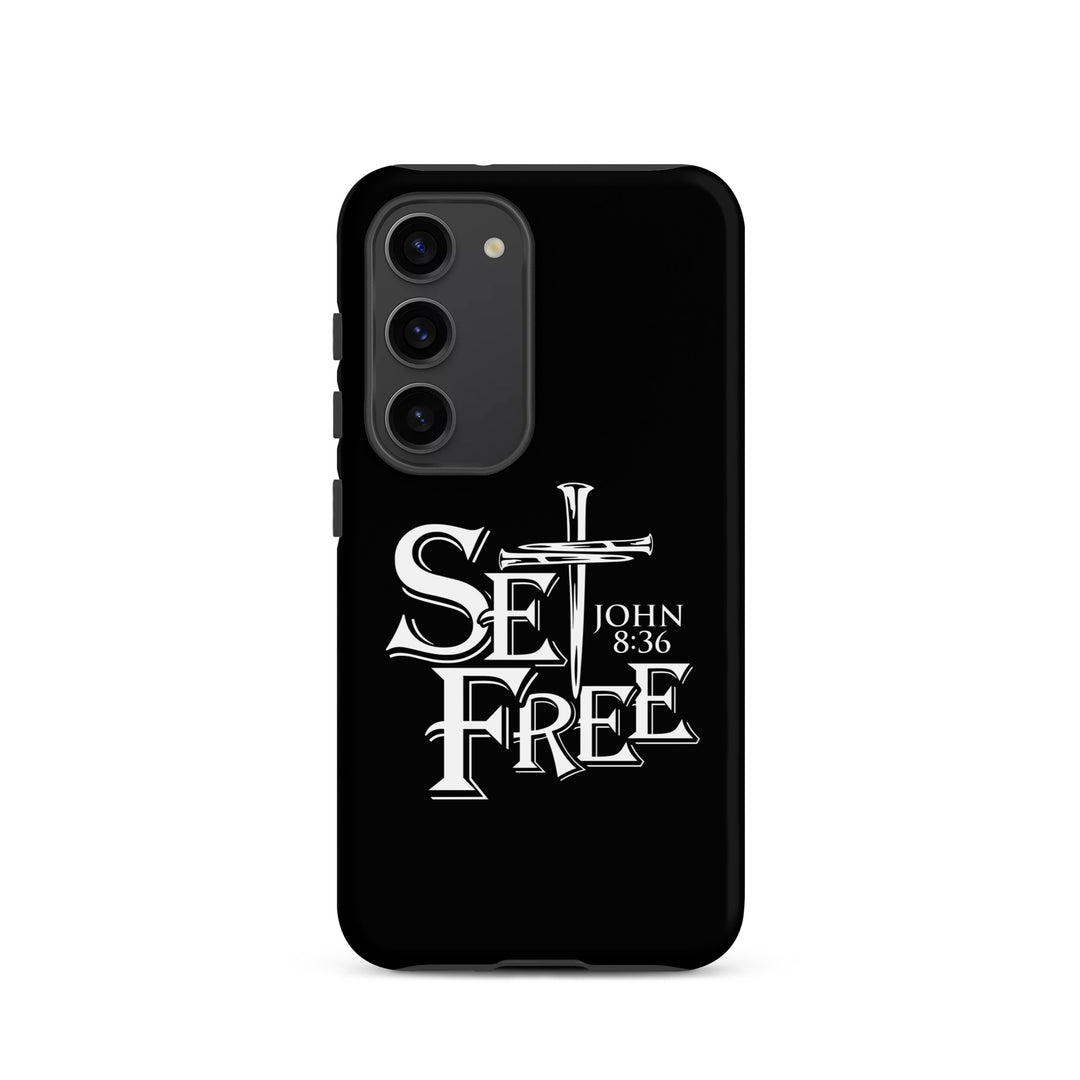 Christian Phone Case Set Free Black for Samsung® Samsung® Phone Cases Matte Samsung Galaxy S23 