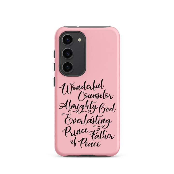 Christian Phone Case Wonderful Counselor Pink for Samsung® Samsung® Phone Cases Matte Samsung Galaxy S23 