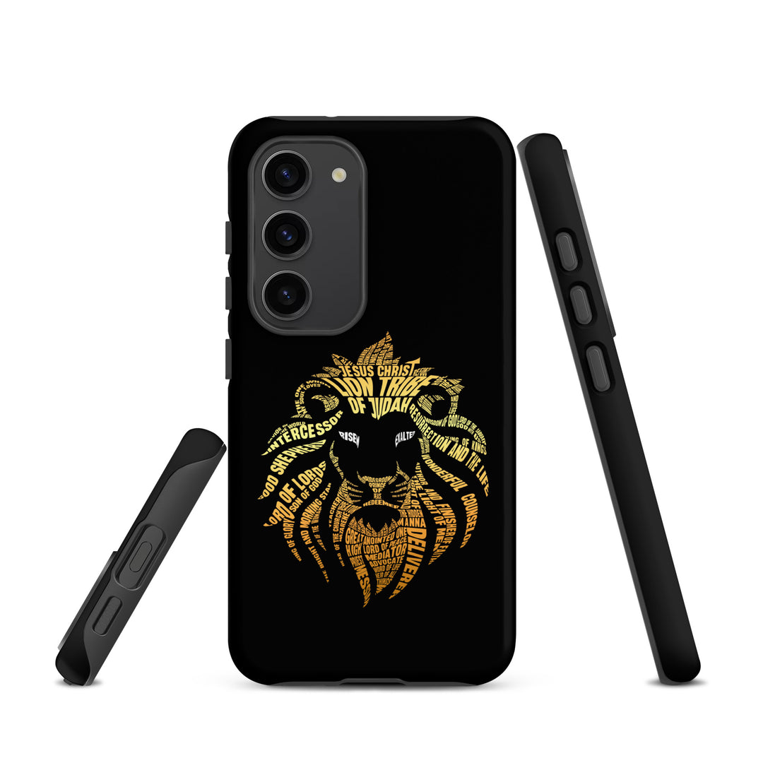 Christian Phone Case Lion Word Cloud Black for Samsung® Samsung® Phone Cases   