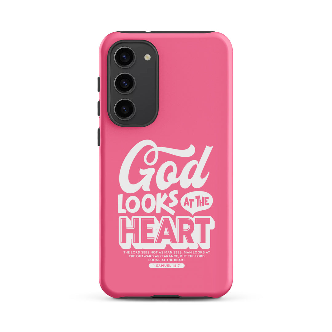 Christian Phone Case God Looks At Heart  for Samsung® Samsung® Phone Cases Matte Samsung Galaxy S23 Plus 