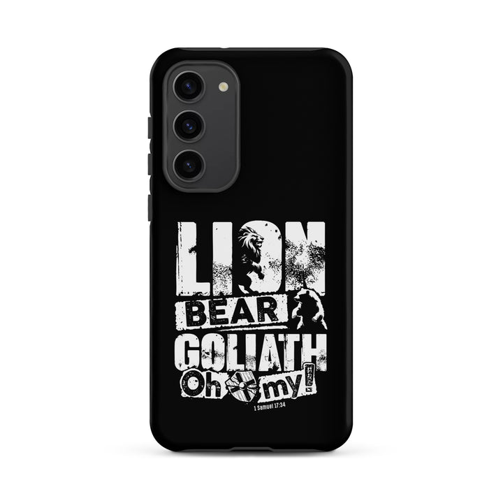 Christian Phone Case Lion Bear Goliath Black for Samsung® Samsung® Phone Cases Matte Samsung Galaxy S23 Plus 