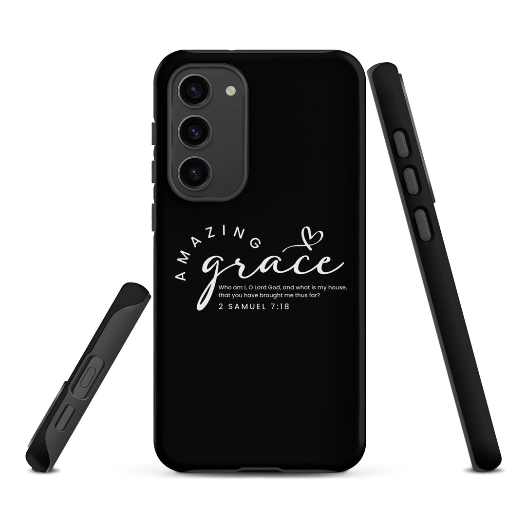 Christian Phone Case Amazing Grace Heart Black for Samsung® Samsung® Phone Cases   