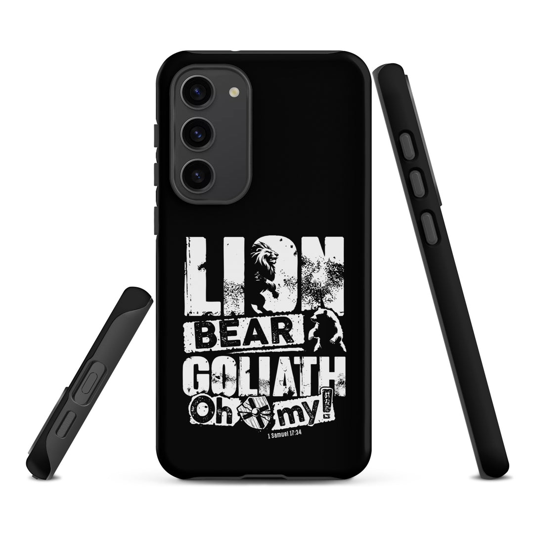 Christian Phone Case Lion Bear Goliath Black for Samsung® Samsung® Phone Cases   