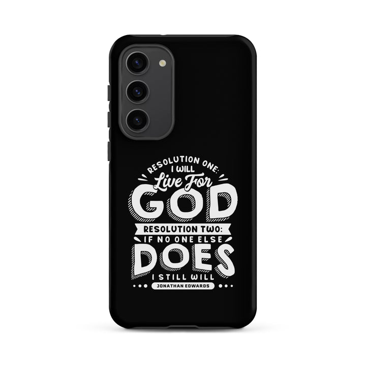 Christian Phone Case Live For God Black for Samsung® Samsung® Phone Cases Matte Samsung Galaxy S23 Plus 