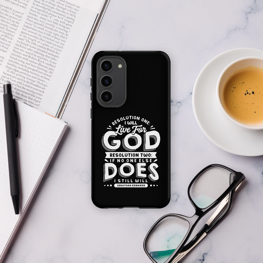 Christian Phone Case Live For God Black for Samsung® Samsung® Phone Cases   