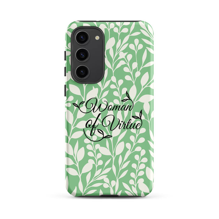 Christian Phone Case Woman of Virtue Green for Samsung® Samsung® Phone Cases Matte Samsung Galaxy S23 Plus 