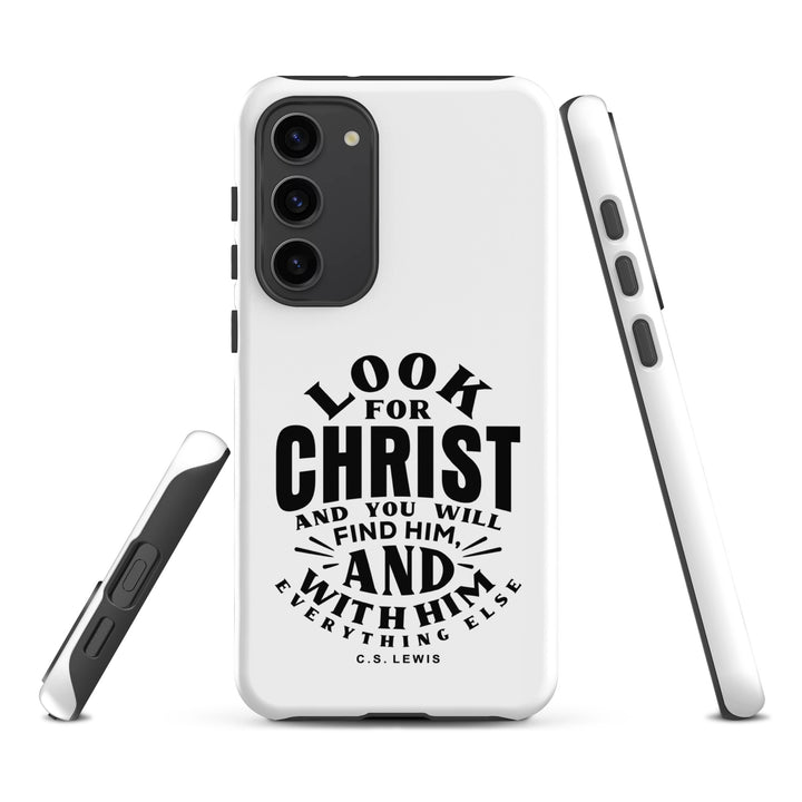 Christian Phone Case Look For Christ White for Samsung® Samsung® Phone Cases   