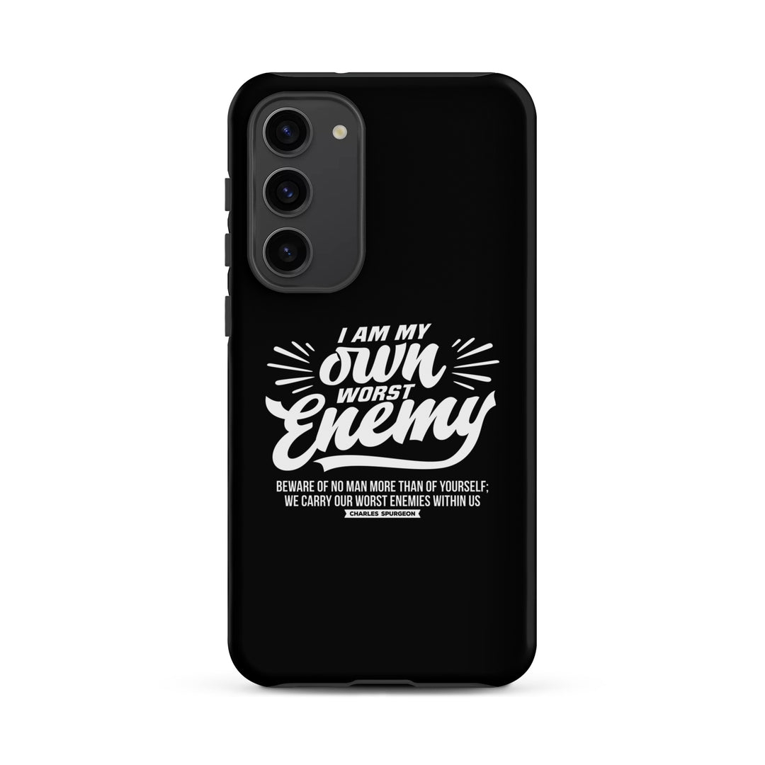 Christian Phone Case Worst Enemy Black for Samsung® Samsung® Phone Cases Matte Samsung Galaxy S23 Plus 