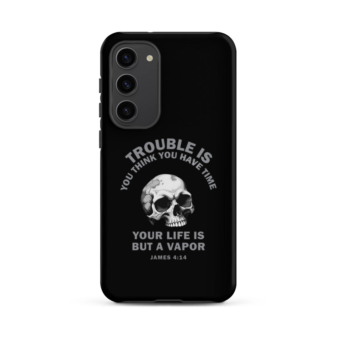 Christian Phone Case Life Is Vapor Black for Samsung® Samsung® Phone Cases Matte Samsung Galaxy S23 Plus 