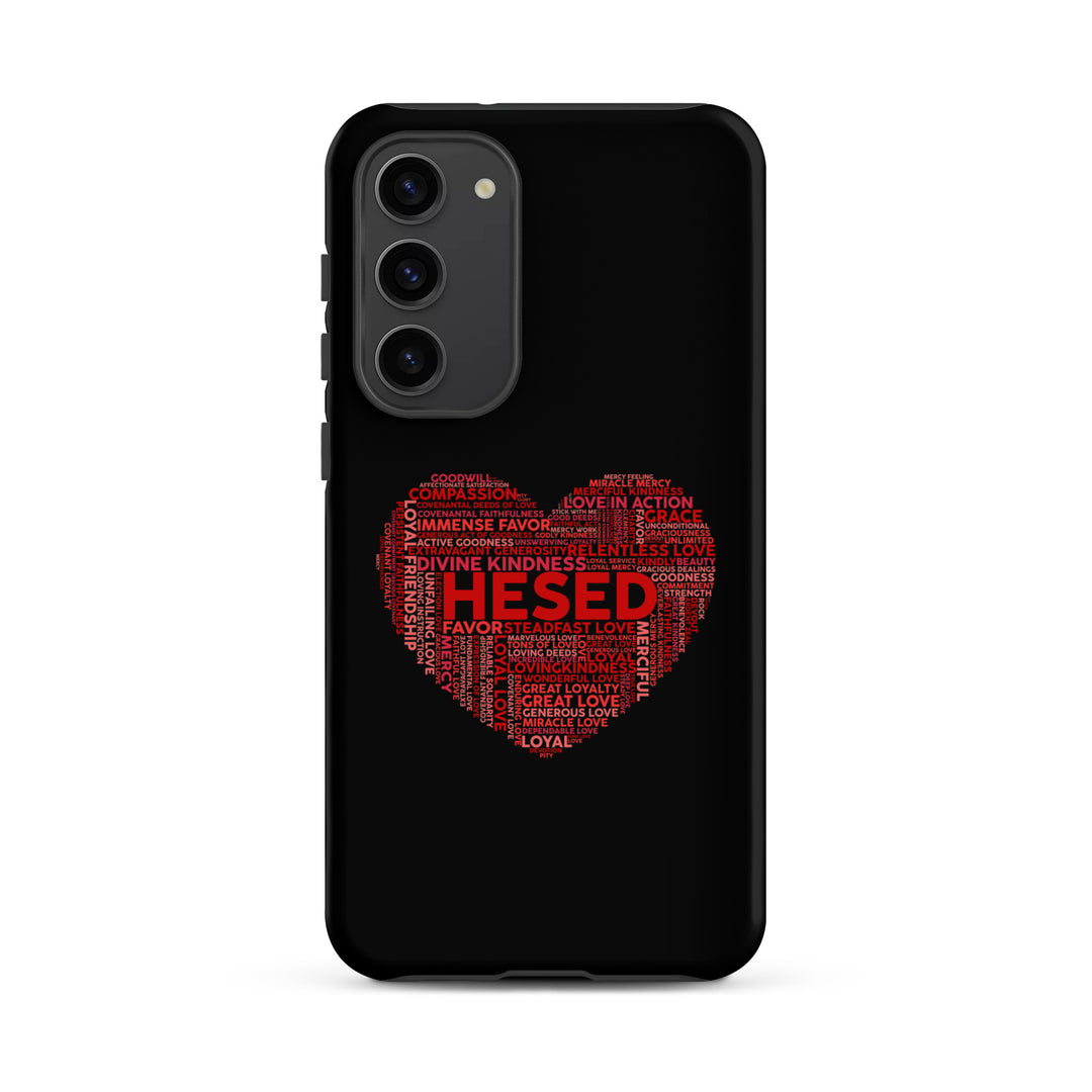 Christian Phone Case Hesed Heart Black for Samsung® Samsung® Phone Cases Matte Samsung Galaxy S23 Plus 