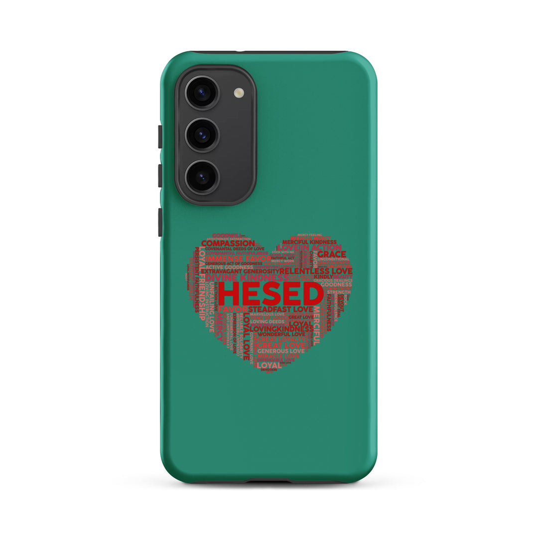 Christian Phone Case Hesed Heart Teal for Samsung® Samsung® Phone Cases Matte Samsung Galaxy S23 Plus 