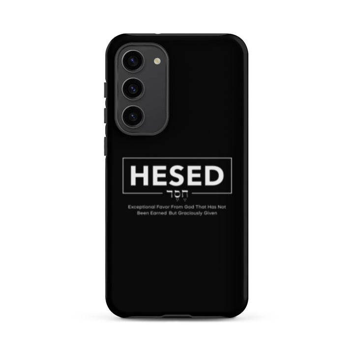 Christian Phone Case Hesed Hebrew Exceptional Favor Black for Samsung® Samsung® Phone Cases Matte Samsung Galaxy S23 Plus 