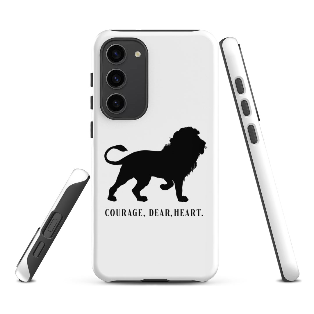 Christian Phone Case Courage Dear Heart White for Samsung® Samsung® Phone Cases   