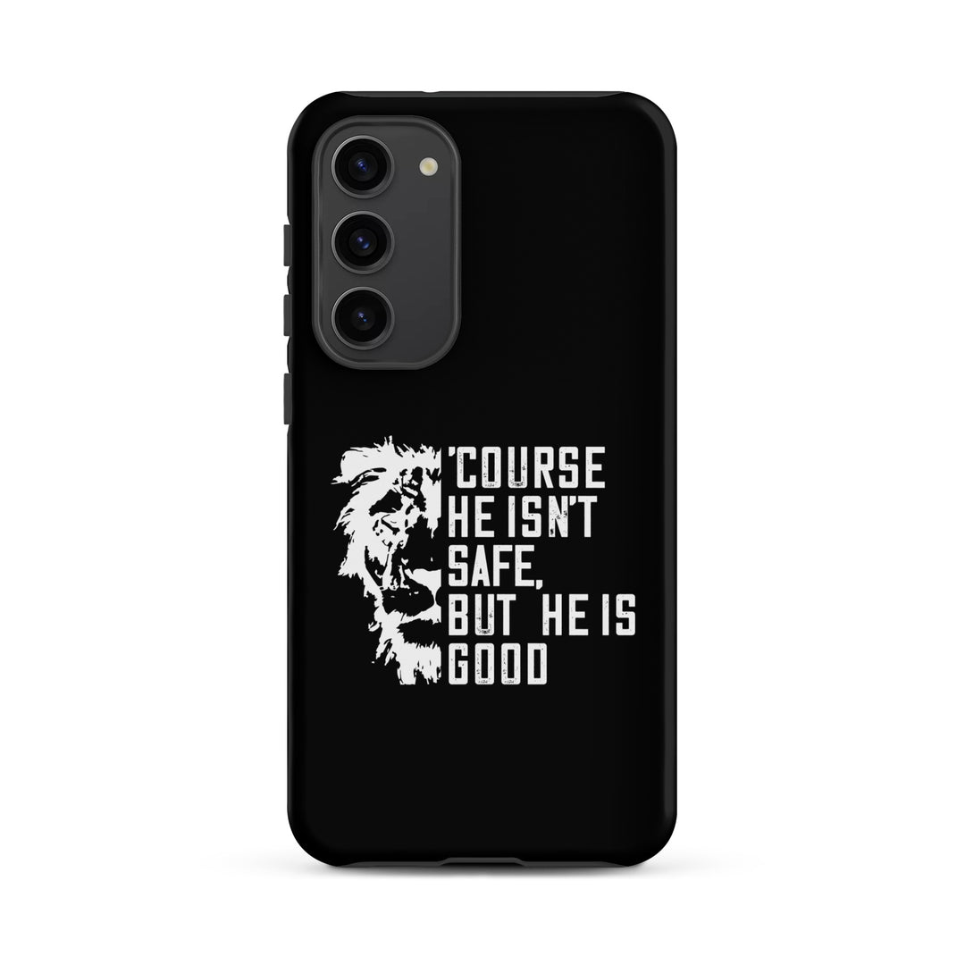 Christian Phone Case Christian Phone 'Course He Isn't Safe Black for Samsung® Samsung® Phone Cases Matte Samsung Galaxy S23 Plus 