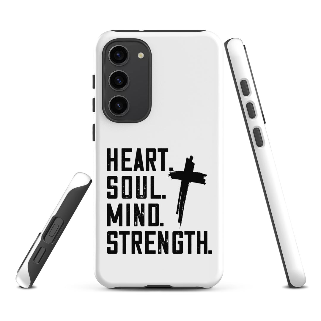 Christian Phone Case Heart Soul Mind Strength White for Samsung® Samsung® Phone Cases   