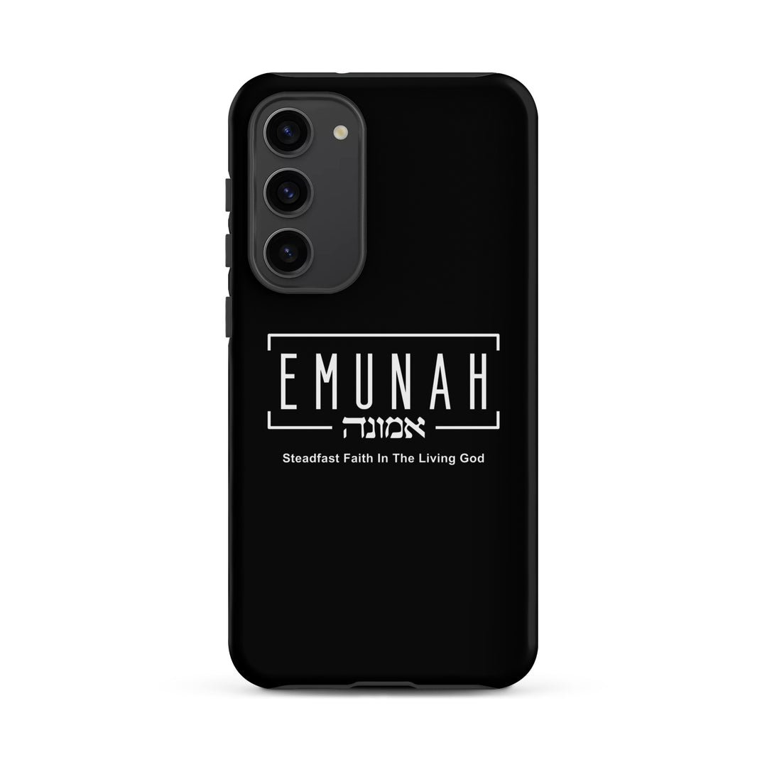 Christian Phone Case Emunah Steadfast Faith Black for Samsung® Samsung® Phone Cases Matte Samsung Galaxy S23 Plus 