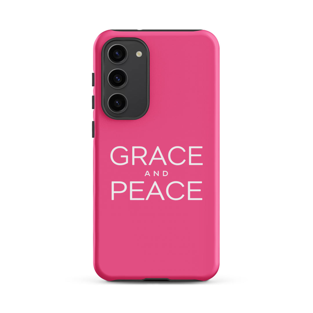 Christian Phone Case Grace and Peace Pink for Samsung® Samsung® Phone Cases Matte Samsung Galaxy S23 Plus 