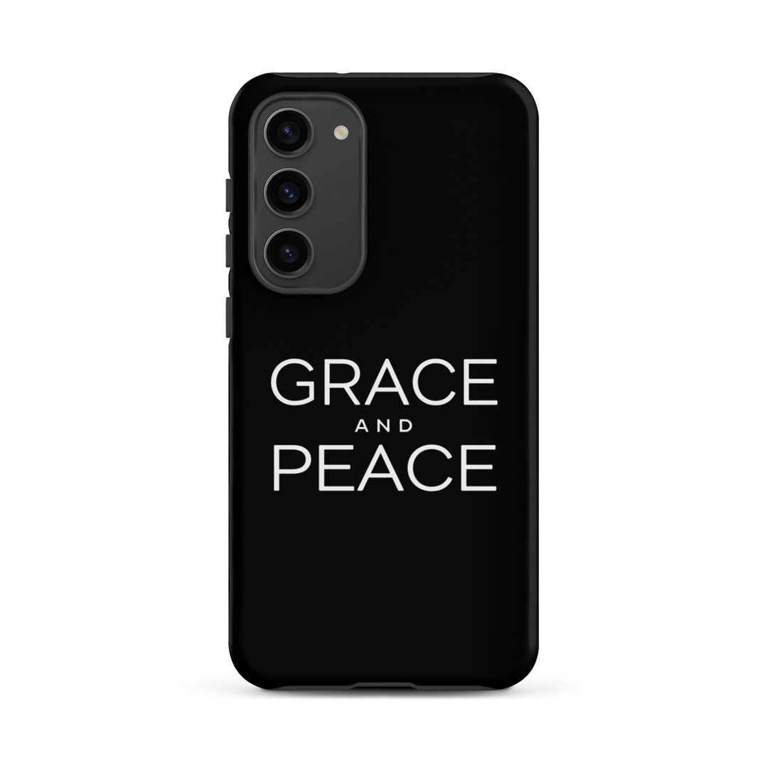 Christian Phone Case Grace and Peace Black for Samsung® Samsung® Phone Cases Matte Samsung Galaxy S23 Plus 