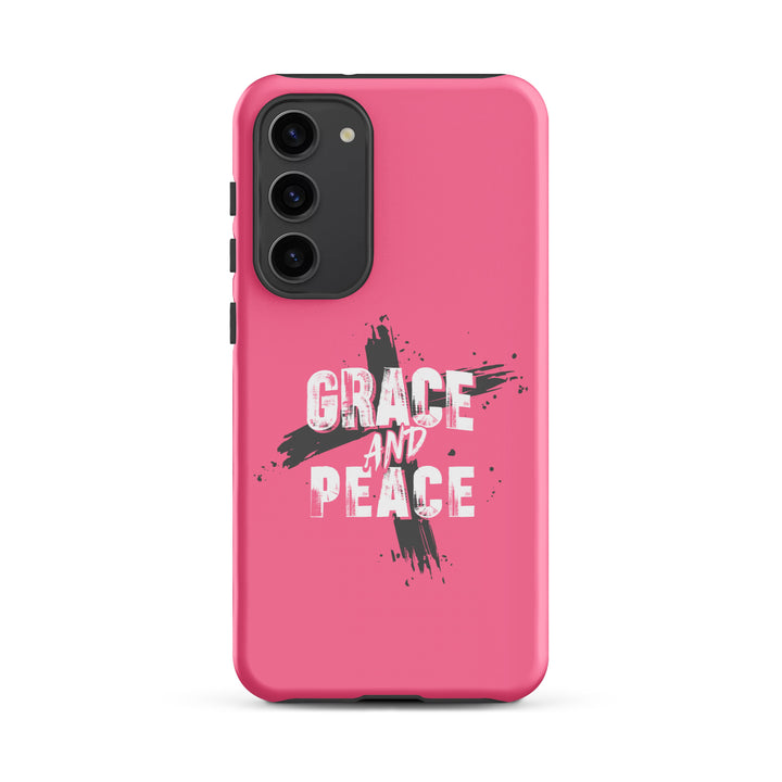 Christian Phone Case Grace and Peace Pink for Samsung® Samsung® Phone Cases Matte Samsung Galaxy S23 Plus 