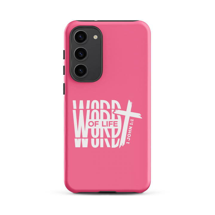 Christian Phone Case Word of Life Cross Pink for Samsung® Samsung® Phone Cases Matte Samsung Galaxy S23 Plus 