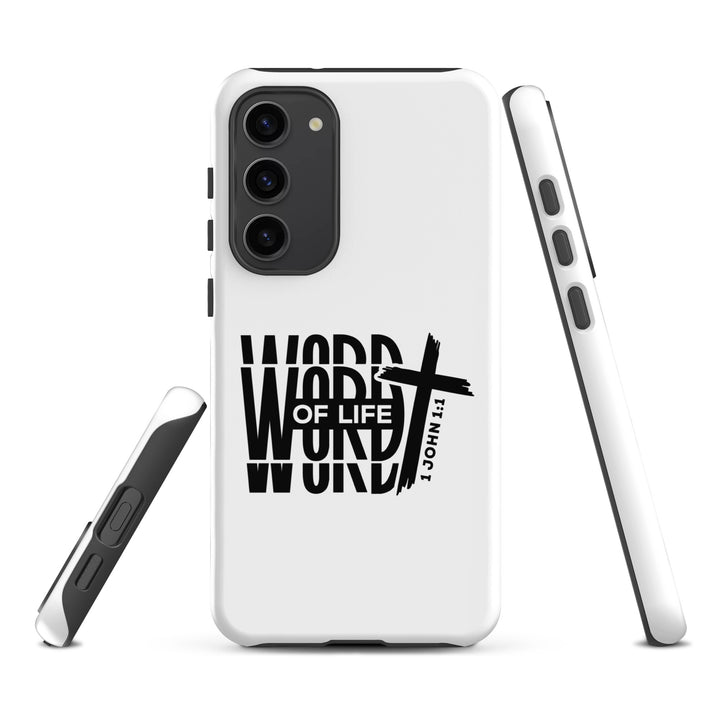 Christian Phone Case Word of Life Cross White for Samsung® Samsung® Phone Cases   