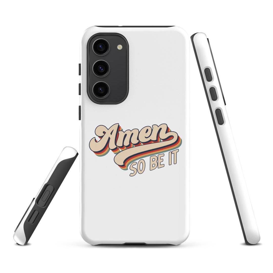 Christian Phone Case Amen So Be It White for Samsung® Samsung® Phone Cases   