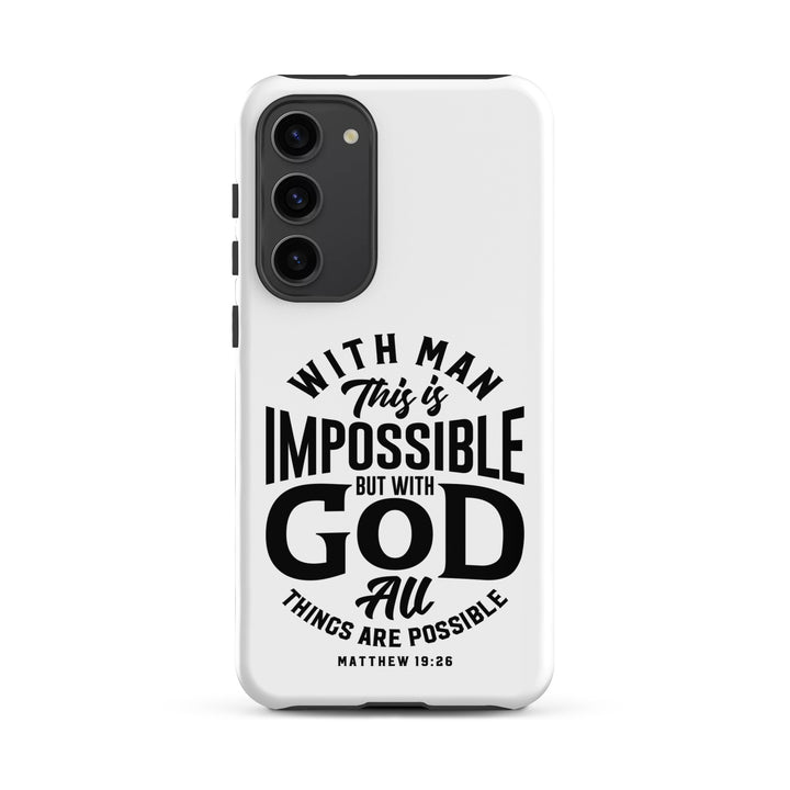 Christian Phone Case All Things Possible White for Samsung® Samsung® Phone Cases Matte Samsung Galaxy S23 Plus 