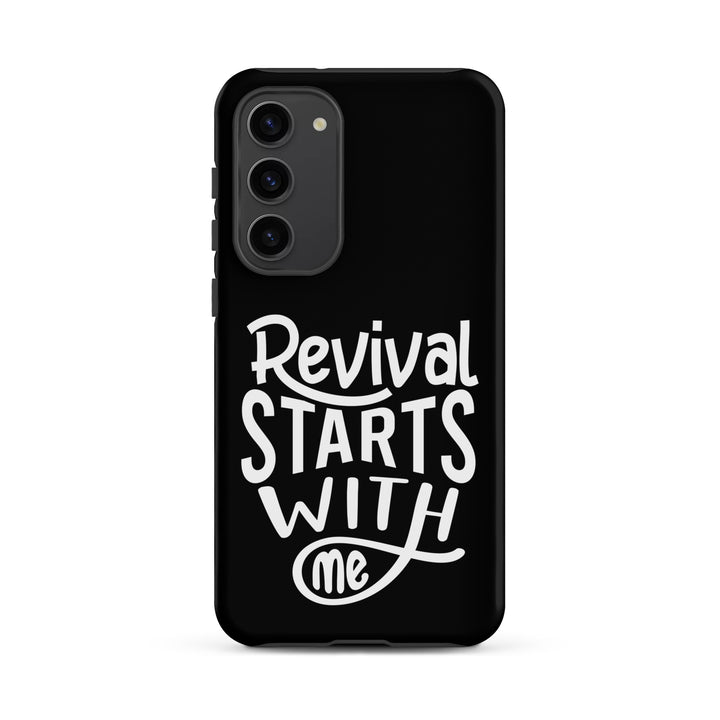 Christian Phone Case Revival Starts With Me Black for Samsung® Samsung® Phone Cases Matte Samsung Galaxy S23 Plus 