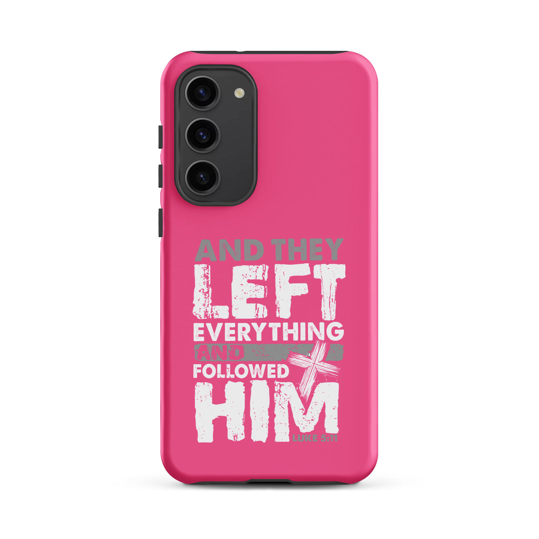 Christian Phone Case Left Everything Cross Pink for Samsung® Samsung® Phone Cases Matte Samsung Galaxy S23 Plus 