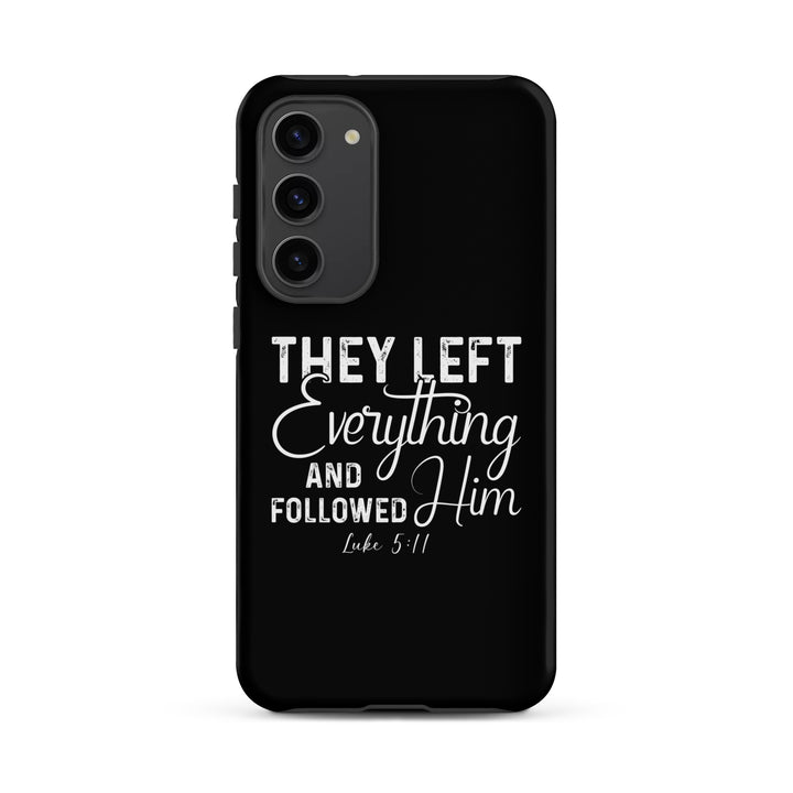 Christian Phone Case Left Everything Black for Samsung® Samsung® Phone Cases Matte Samsung Galaxy S23 Plus 