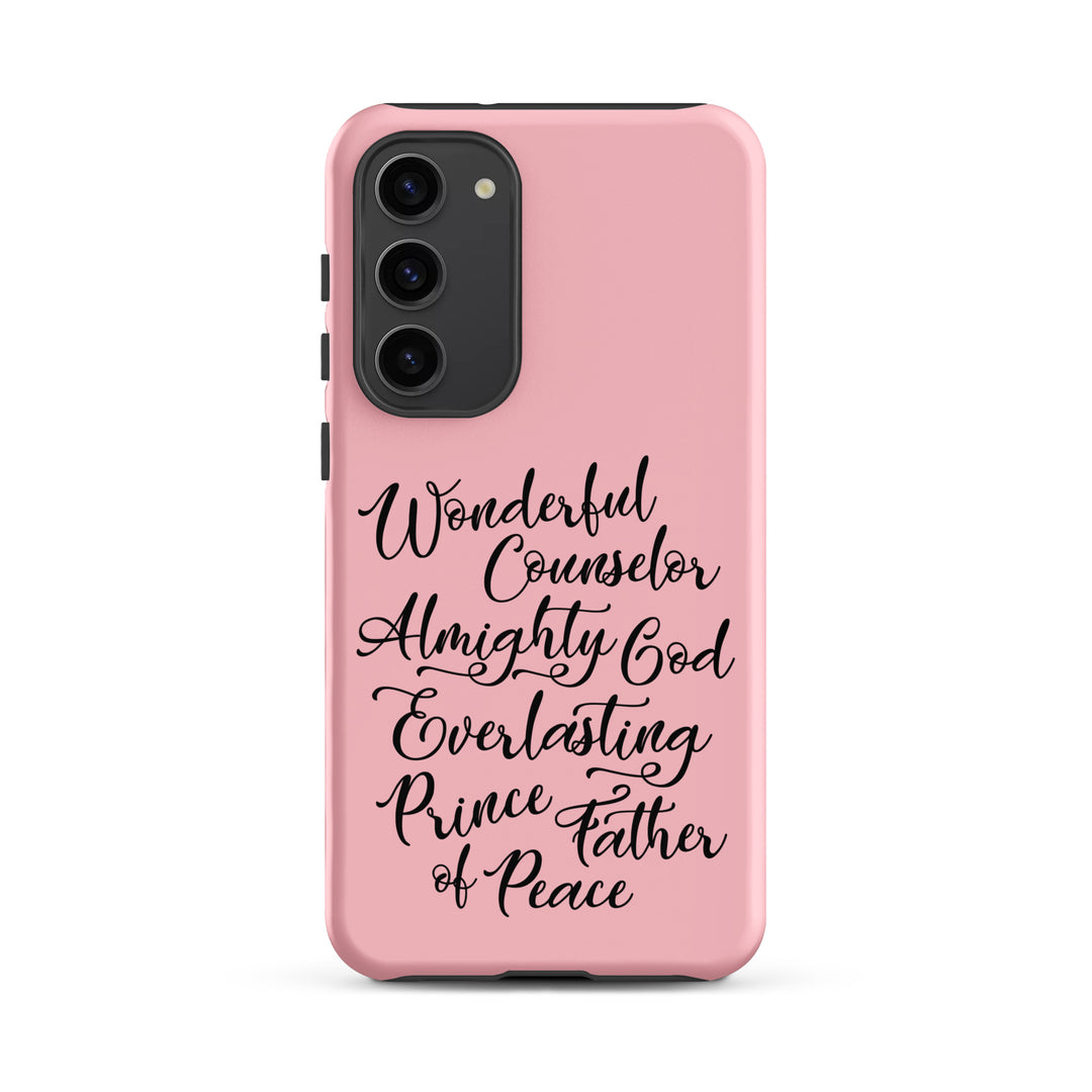 Christian Phone Case Wonderful Counselor Pink for Samsung® Samsung® Phone Cases Matte Samsung Galaxy S23 Plus 