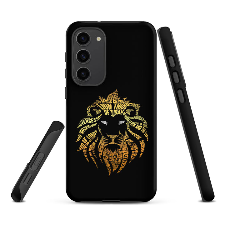 Christian Phone Case Lion Word Cloud Black for Samsung® Samsung® Phone Cases   