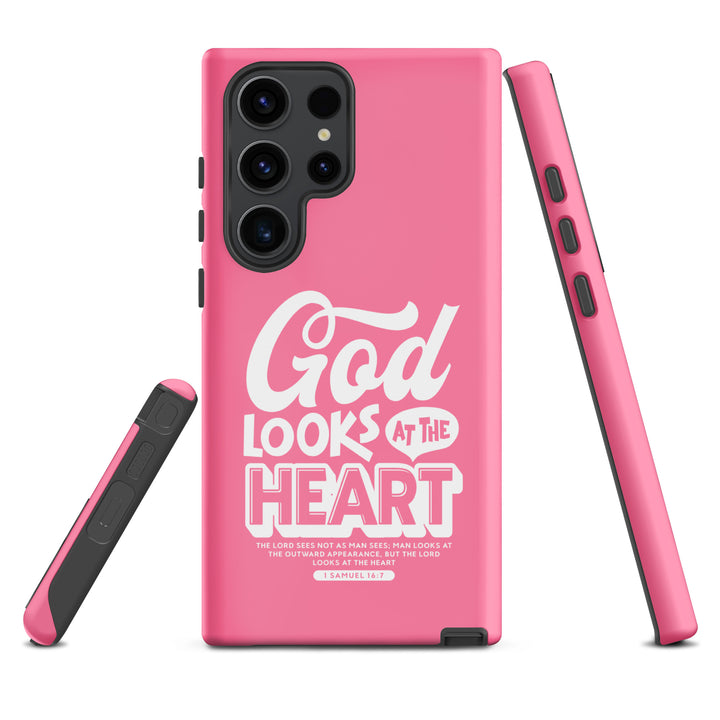 Christian Phone Case God Looks At Heart  for Samsung® Samsung® Phone Cases   